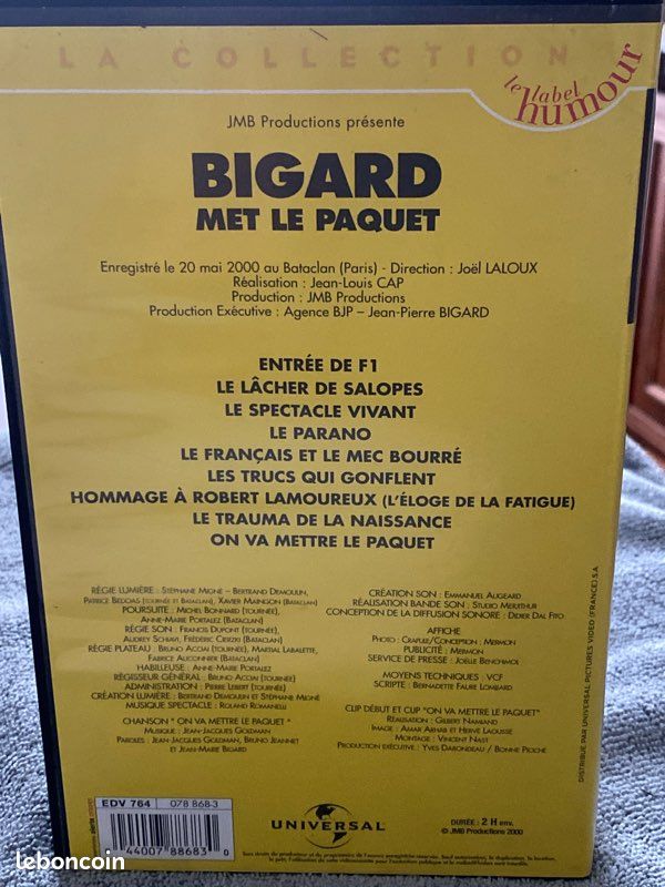 Cassette VHS Bigard met le paquet (image 2)