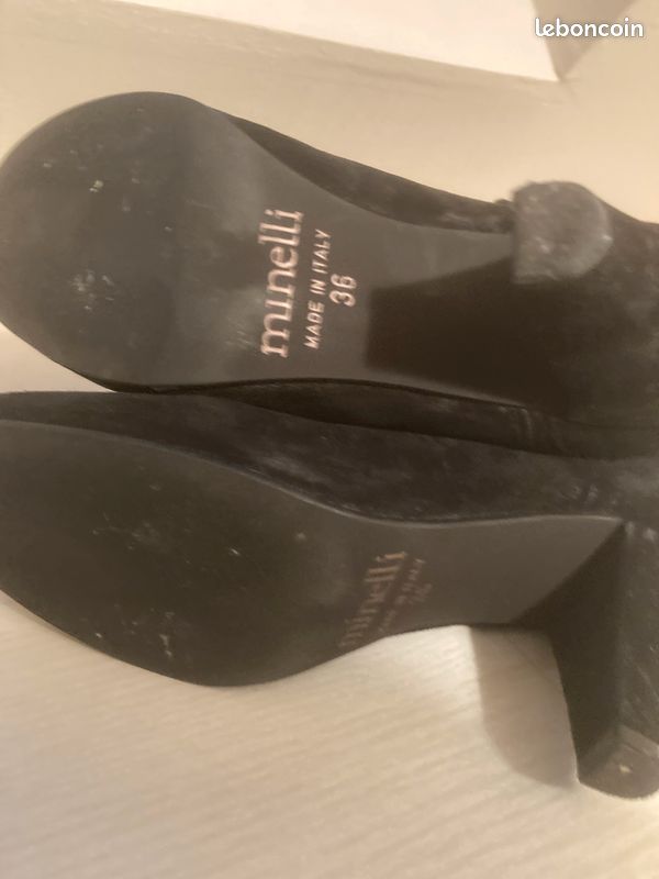 Bottes femme daims noir T:36 Minelli (image 6)