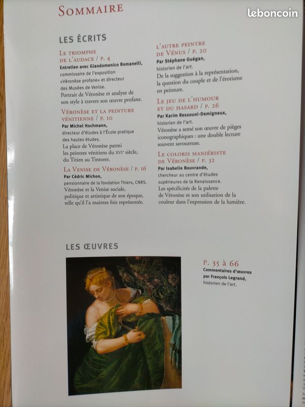 Revue Beaux Arts Collection – Senat Musée du Luxembourg – Véronèse profane (image 2)
