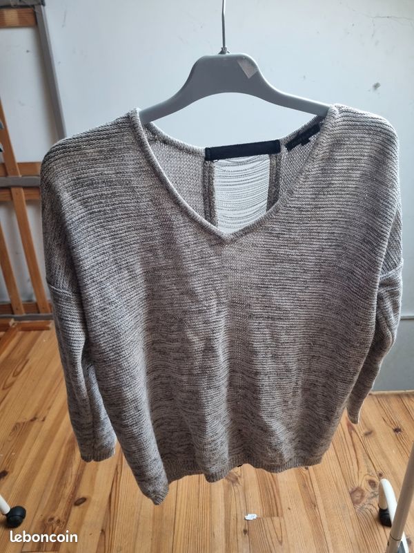Top Pull Dos Ouvert En Dentelle - Marque Lucky Brand - Taille M - Couleur Argent/or - Occasion Excellent état