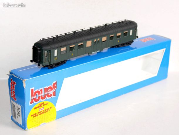 Jouef 5113 HO – Voiture SNCF Ocem R A B4D 2ème Classe Avec Fourgon, Proche Neuf