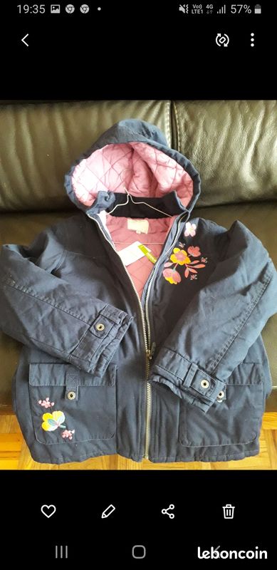 Manteau fille parka 8 ans hiver vert baudets (image 5)