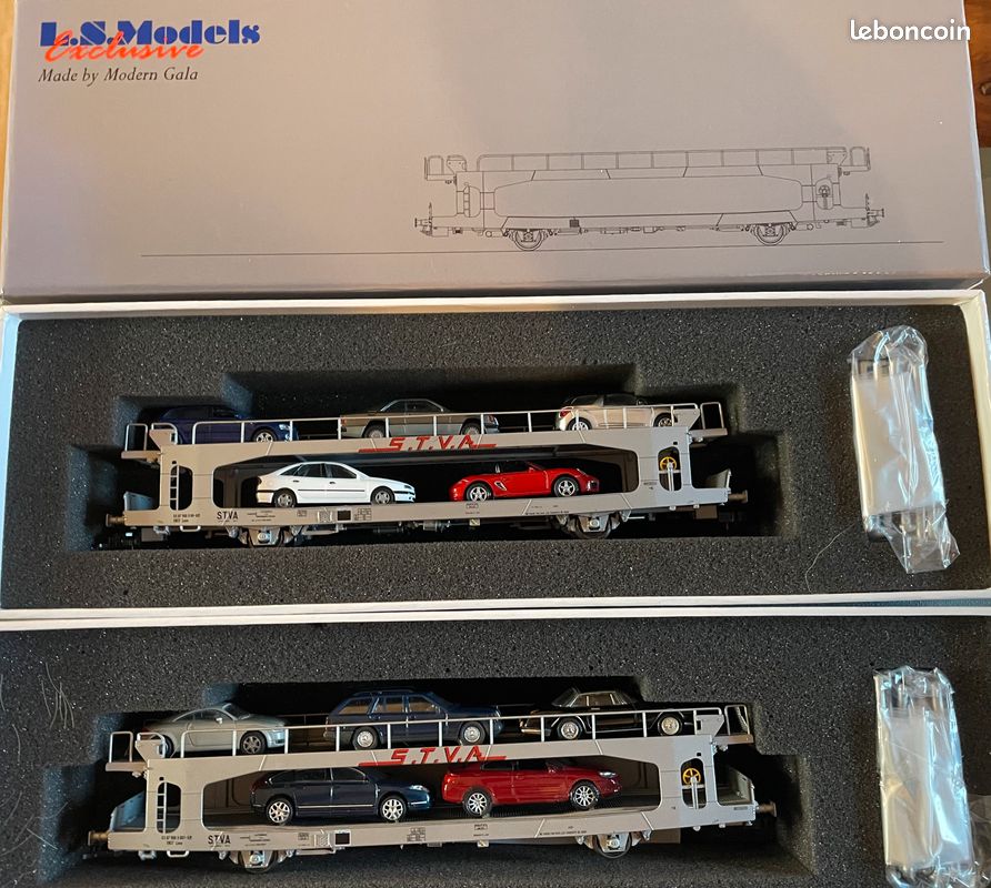 RMA HO 1/87 N°205 Wagon Porte Auto Voiture, Stva Ta 60 Argent, Sncf 87 045, Neuf EUR 54,90