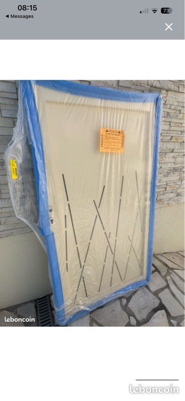 Portillon aluminium ton pierre 180x100 cm neuf complet (image 1)