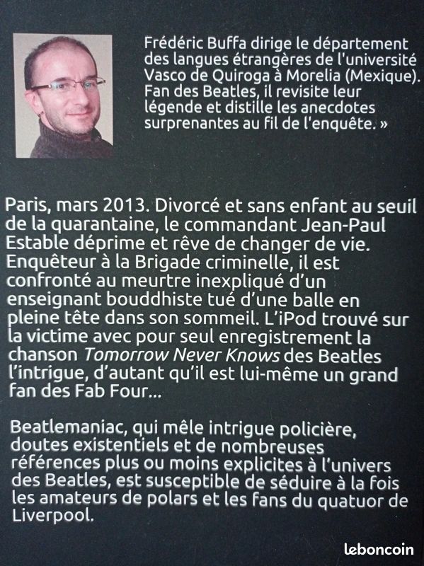 NEUF livre Beatle Maniac Frédéric Buffa (image 3)