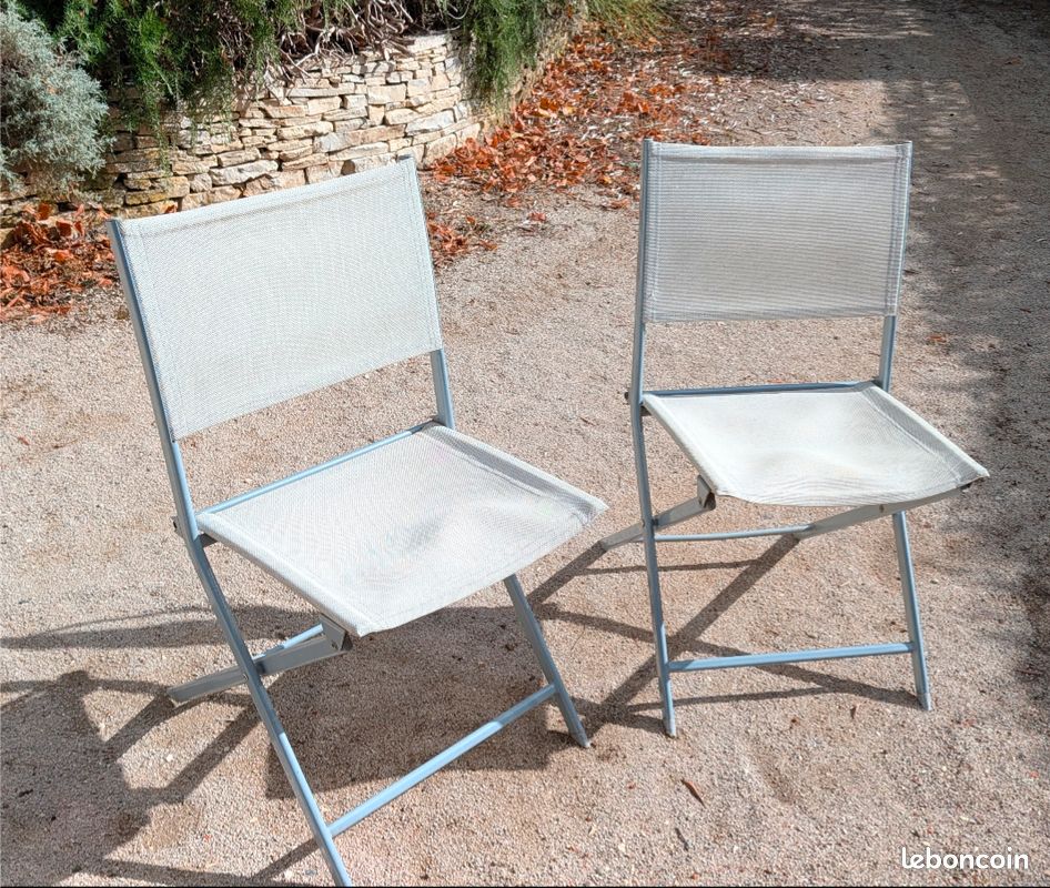 2 chaises de jardin pliantes (image 1)