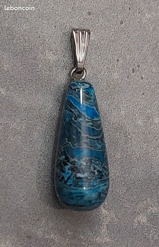 Pendentif pierre Malachite Chrysocolle (image 1)