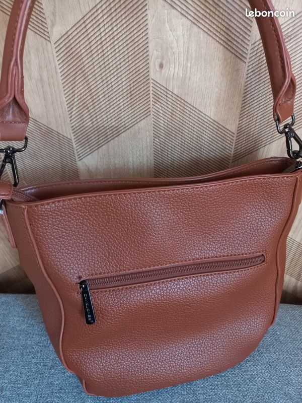 Sac à main / Sac portée épaule David Jones marron cognac (image 9)