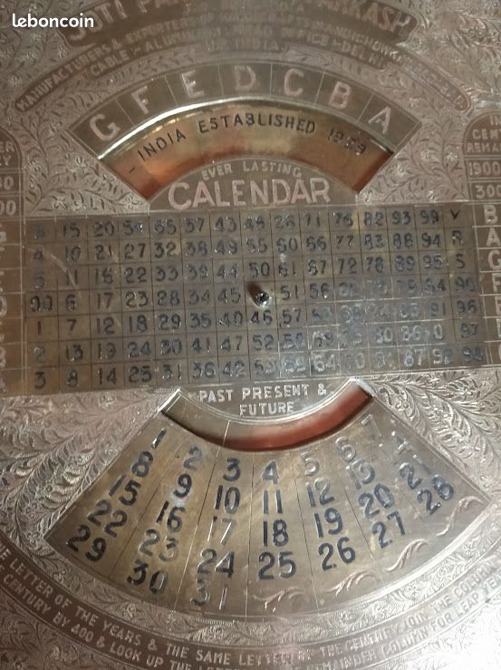 Plaque Publicitaire Métal Bombé Orangina – Calendrier 20x30 Cm – Vintage – Neuf