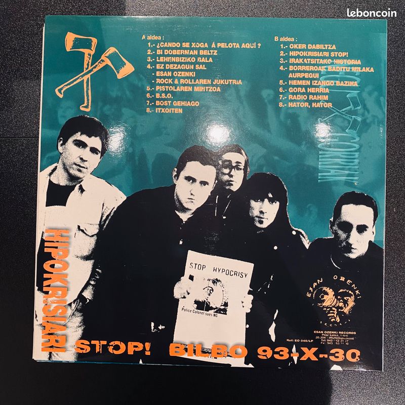 Vinyle Negu Gorriak – Hipokrisiari Stop (Bilbo 93-X-30) (image 2)
