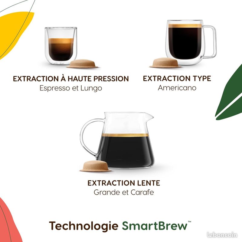 NESCAFÉ DOLCE GUSTO NEO CAFFE - Machine À Café KRUPS pour Dosettes Compostables - Technologie Brevetée SmartBrew 3-En-1 - Cafetière Connectée - NEUF (image 4)