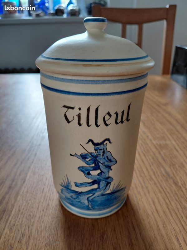 Pot céramique à tilleul, Henriot Quimper, très rare (image 1)