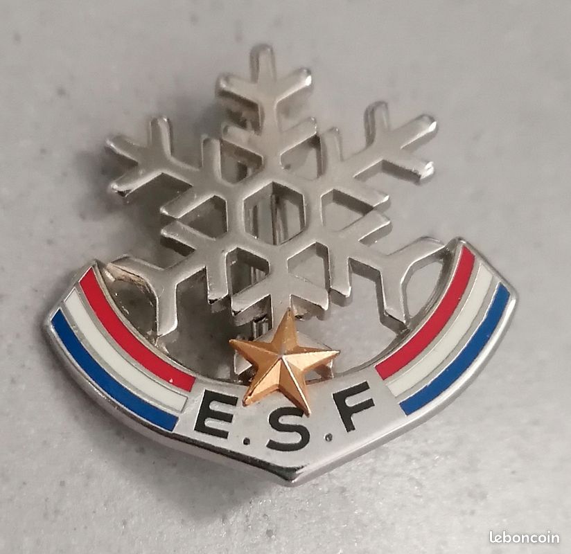Insigne Broche ESF Enfant Flocon 1 étoile - Badge Fournier Breveté