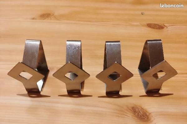 Lot de 4 pinces à nappe en inox flexible (image 3)