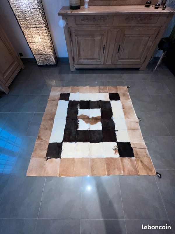 Tapis peau de chèvre en patchwork (image 3)
