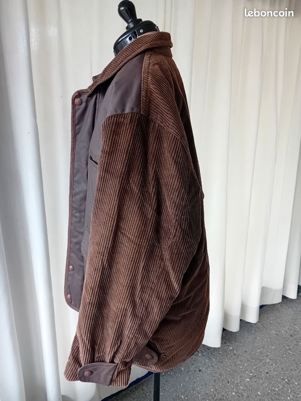 Blouson En Cuir Laurent Cerrer Pour Homme - Taille L - Couleur Beige - Occasion Très Bon état