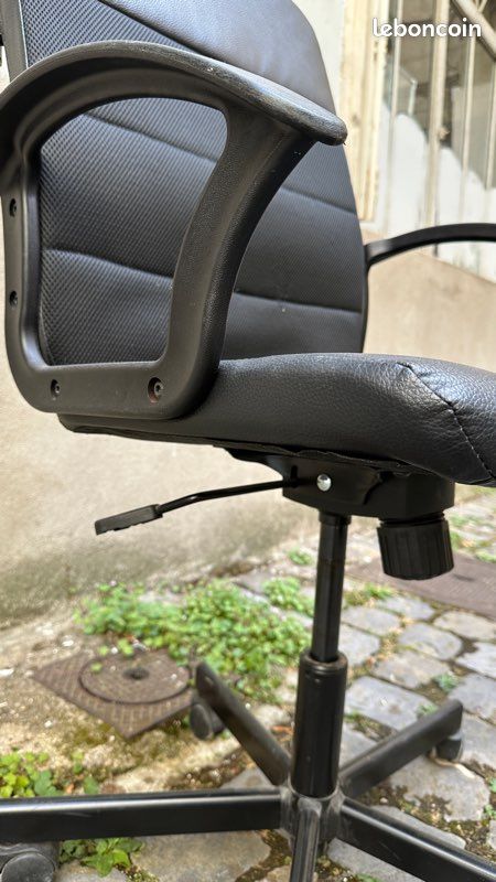 Fauteuil de bureau IKEA RENBERGET noir – réglable à roulettes (image 2)