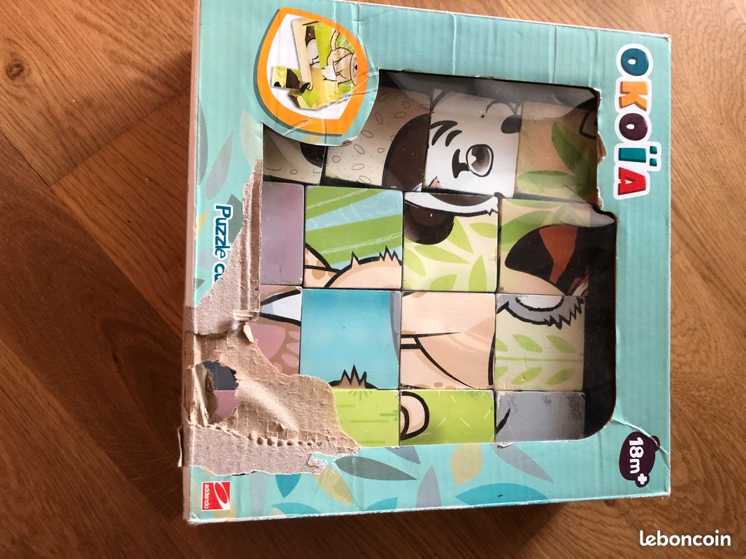 Puzzle cubes en bois 16 pièces (image 1)