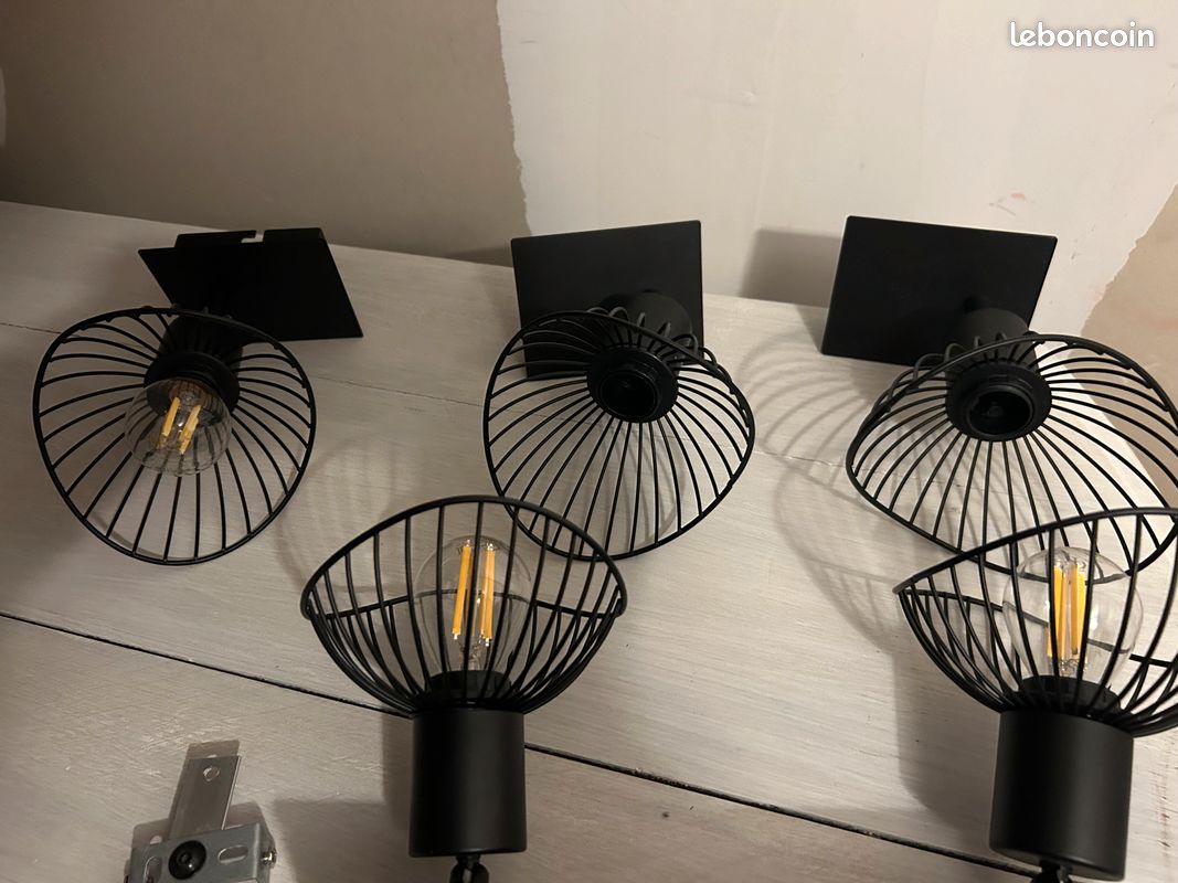 Spot art deco noir pivotant inclinable (image 3)