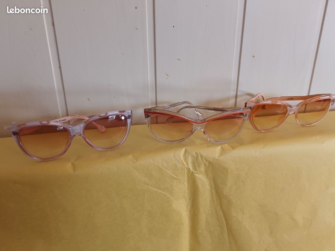 Lot De 18 Lunettes De Soleil Vintage Authentiques - Fabriqué En Italie, Couleurs Variées, Occasion Très Bon état