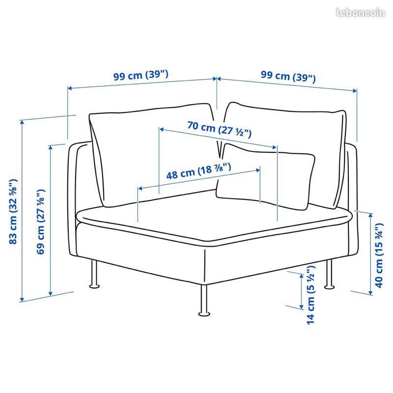 Canapé modulable IKEA déhoussable- Soderhämn (image 9)