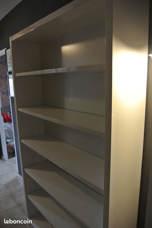 Bibliothèque + Etagère ( les deux laquées blanc) (image 1)