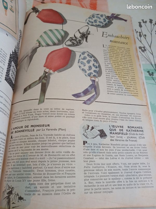 Août 1956 Modes et Travaux, mode, tricot, couture (image 4)