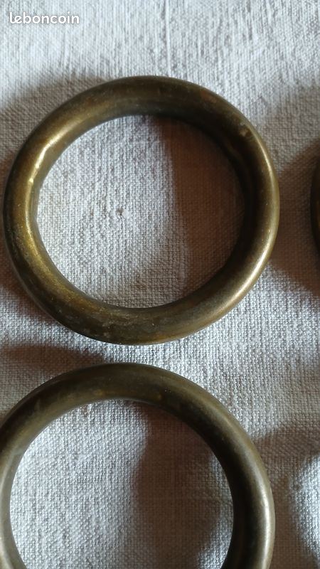85 Anneaux à Rideaux En Laiton – Diamètre Intérieur 5,5 Cm, Doré, Leroy Merlin