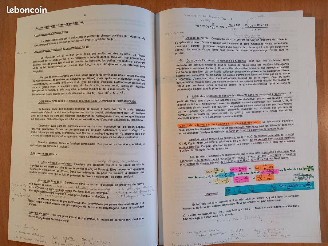 CNAM 1990-1991 - Chimie Organique Cours A2 (image 5)