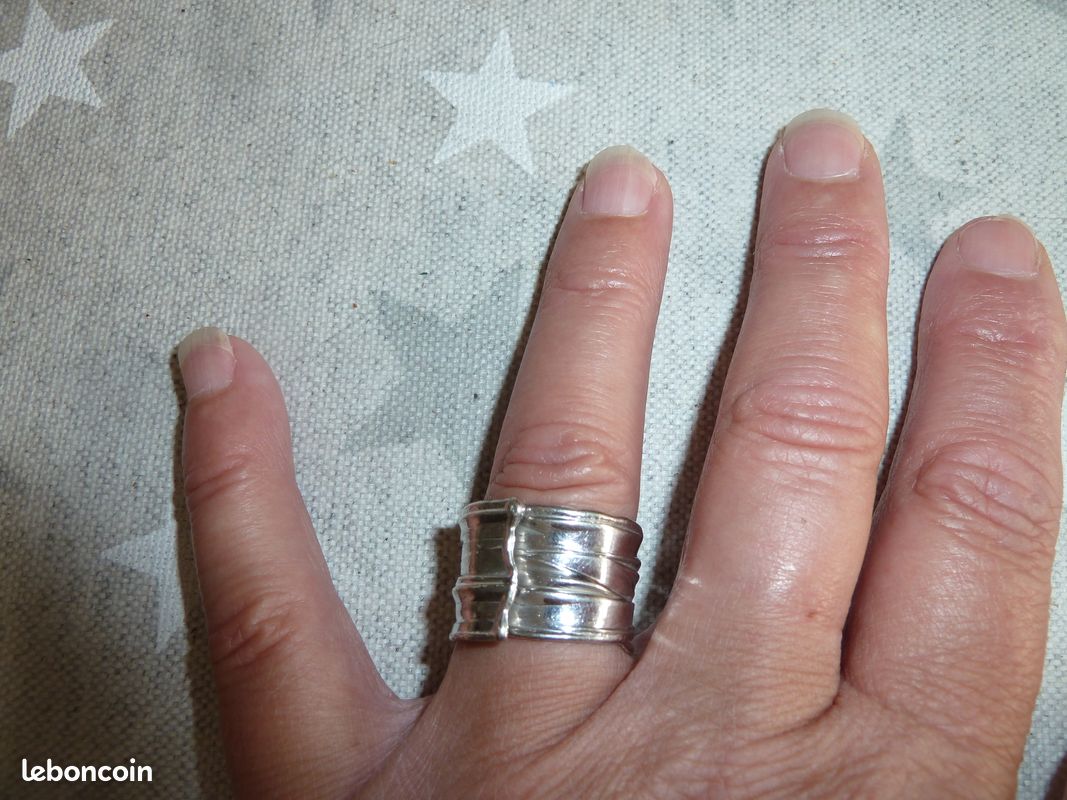 Bague argent réglable (image 1)