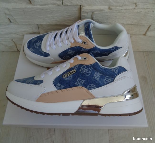 Superbes baskets Guess modèle Moxea20 en jean (image 5)