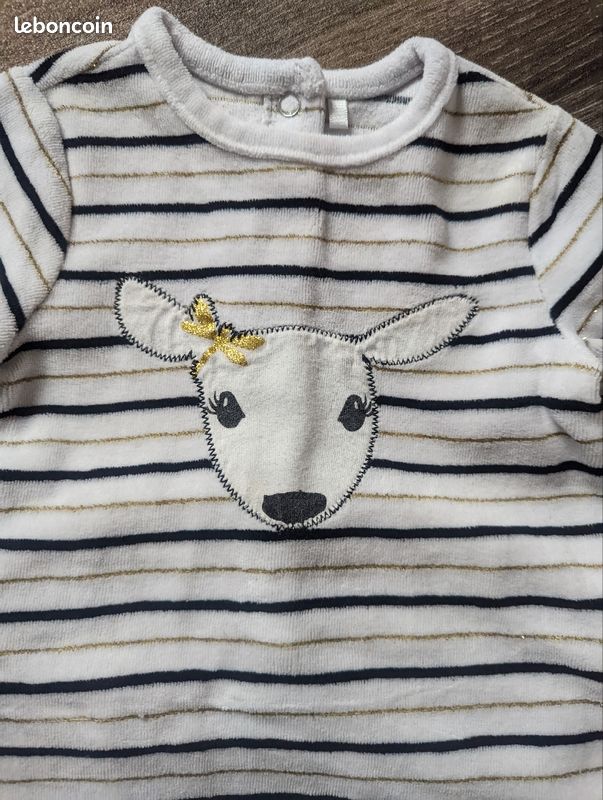 Lot 6 pyjamas velours chaud 3 mois (image 8)