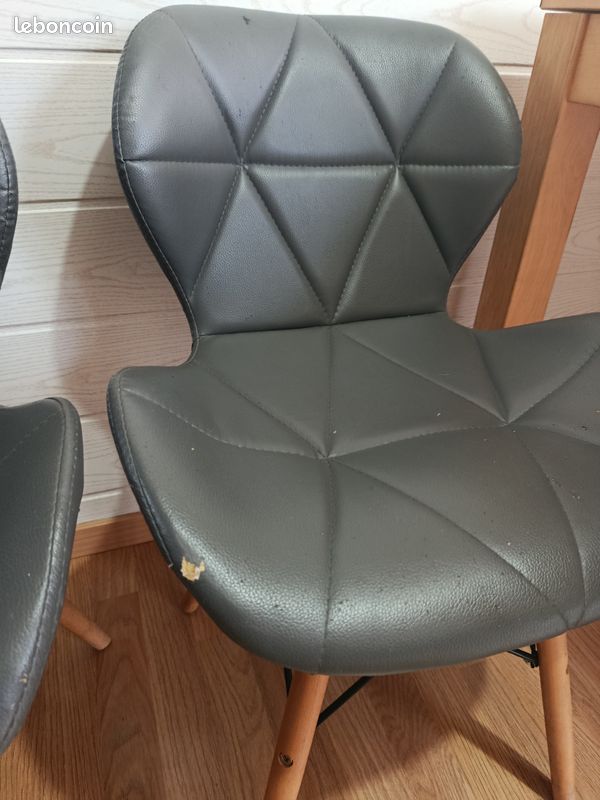 4 chaises simili cuir (image 4)