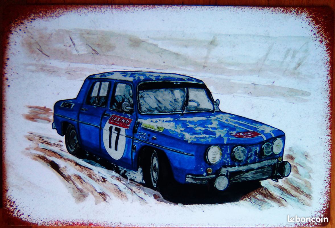 PLAQUE FUNÉRAIRE RALLYE AUTOMOBILE 25 cm X 35 cm FPF10756