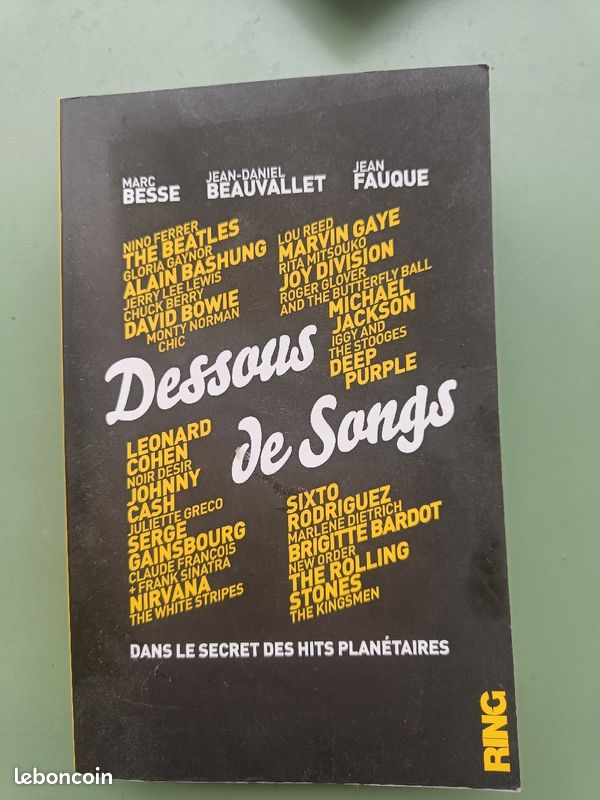 Dessous de songs- Marc Besse-Jean Daniel Beauvalle- Jean Fauque t (image 1)
