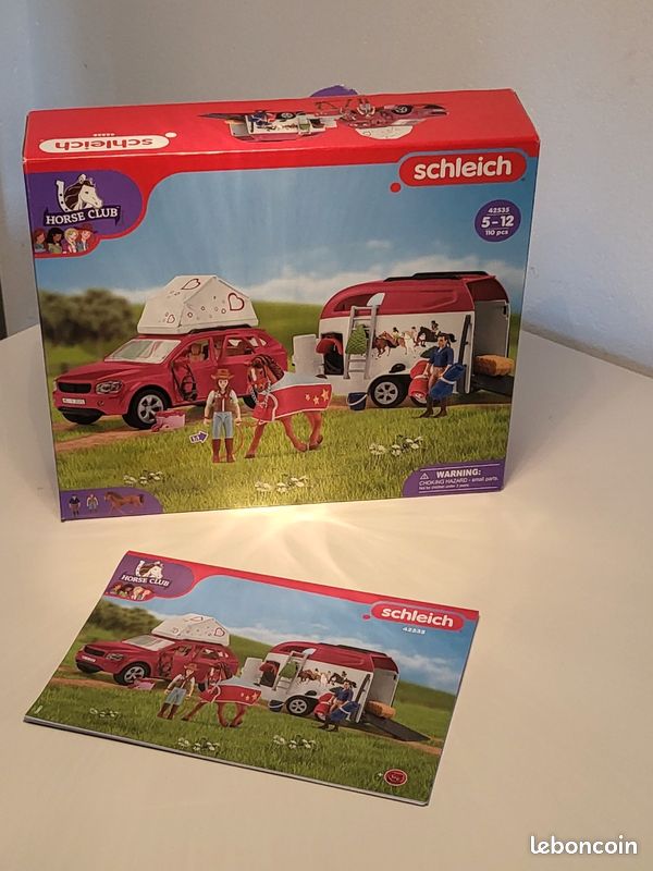 Voiture avec Van pour cheval Schleich 42535 – COMPLET avec Boîte et notice (image 1)