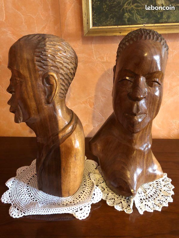 Paire de têtes africaines (image 3)