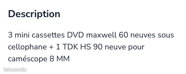 4 mini cassettes vidéo pour caméscope (image 7)