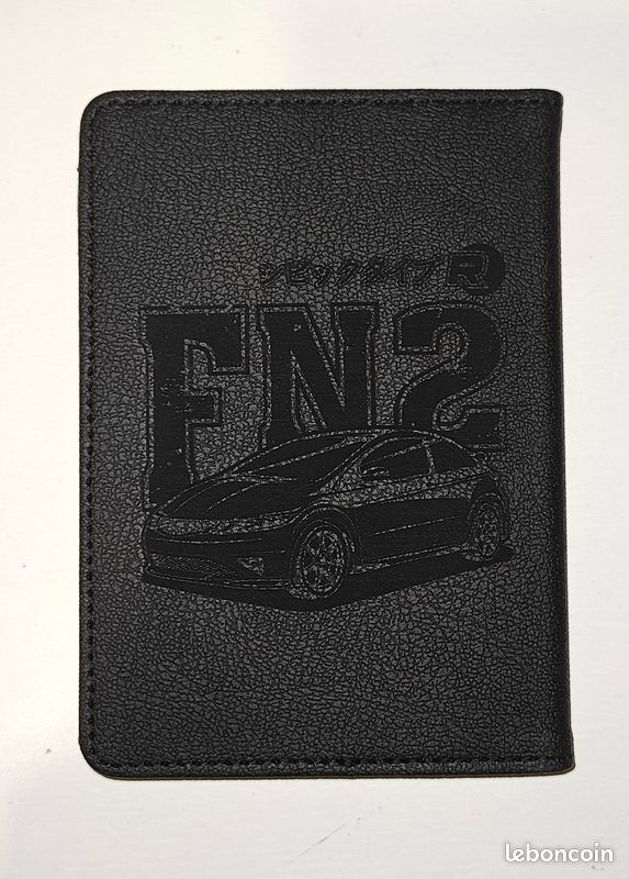 Porte Carte Grise Honda TypeR – Étui Compact Noir – Neuf Avec étiquettes – Faux Cuir