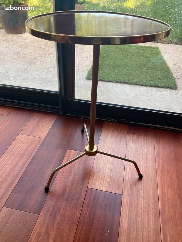 Guéridon / table d’appoint années 70 Formica (image 6)
