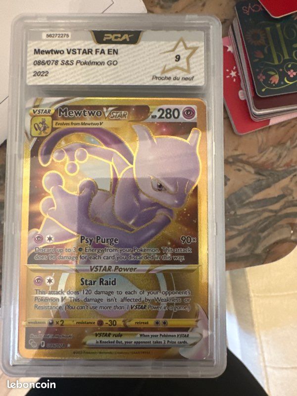 Carte Pokemon PCA 9 Mewtwo Vstar 086/078 Pokemon Go Gold Holo Grad - Jeux & Jouets Carte Pokemon PCA 9 Mewtwo Vstar 086/078 Pokemon Go Gold Holo Grad - Jeux & Jouets