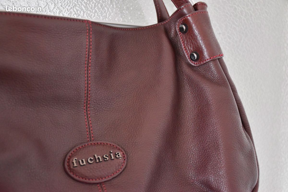 Sac cuir Fuchsia (image 3)