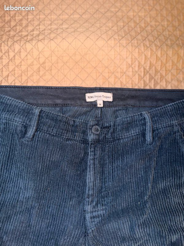 Pantalon chino velours côtelé Kiwi Saint-Tropez bleu M (image 3)