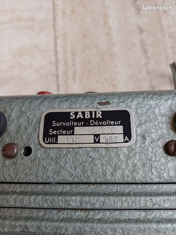 Survolteur Sabir PR 220V - Occasion Non Testé