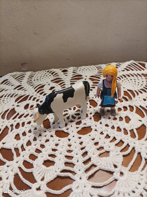 Fermière et vache playmobil (image 1)