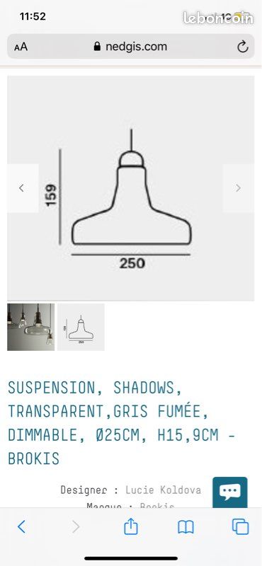 4 Suspensions Brokis Shadow Flos Voltex (image 3)