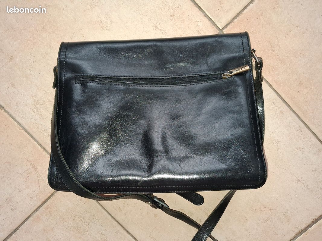 Sac à main / Sacoche / Serviette en cuir vintage de marque Kevim (katia) (image 3)