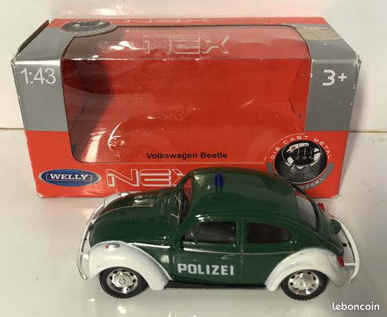 Gama Mini 1/43 Volkswagen 1302 Coccinelle Beetle Polizei #833 Avec Sa Boite