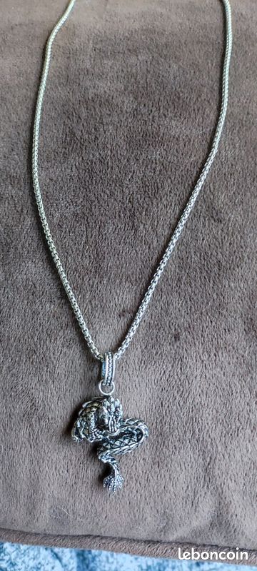 Magnifique collier en argent 925 pendentif dragon (image 9)