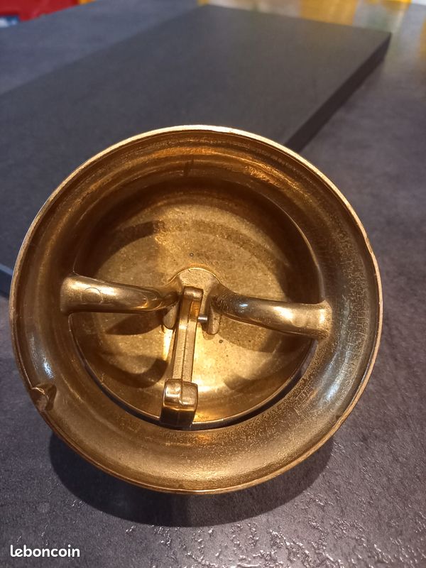Cloche De Comptoir En Laiton Et Bronze - 9x11 Cm - Fabriqué En France